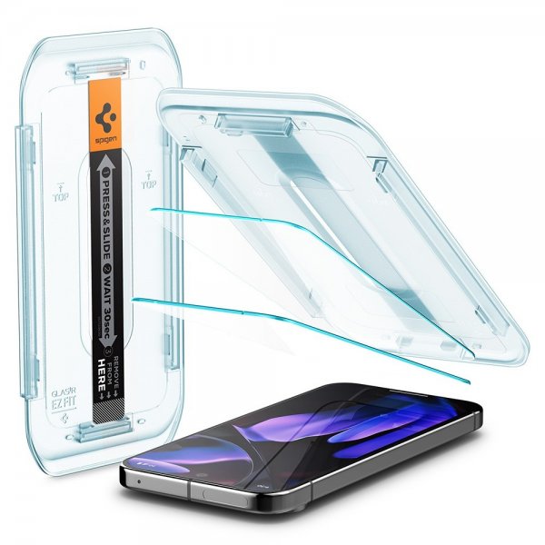 Spigen Google Pixel 9 Pro XL/Pixel 10 Pro XL Skærmbeskyttelse GLAS.tR EZ Fit 2-pak