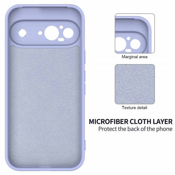 Google Pixel 9 Cover med Rem Silikone Lilla