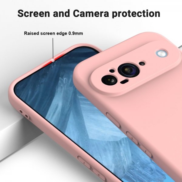 Google Pixel 9 Cover med Rem Silikone Rosa