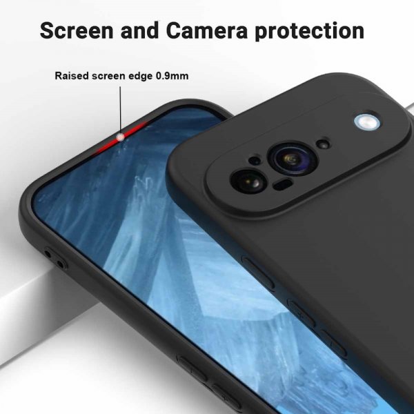 Google Pixel 9 Cover med Rem Silikone Sort
