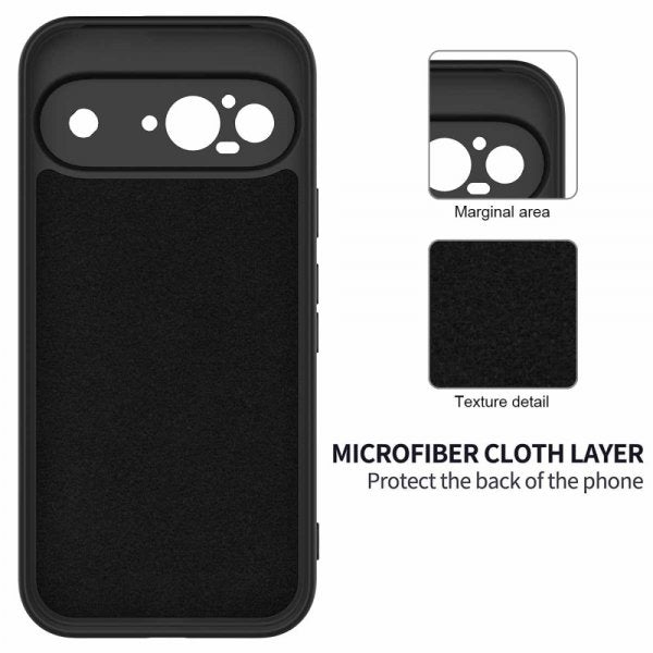 Google Pixel 9 Cover med Rem Silikone Sort