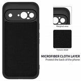 Google Pixel 9 Cover med Rem Silikone Sort