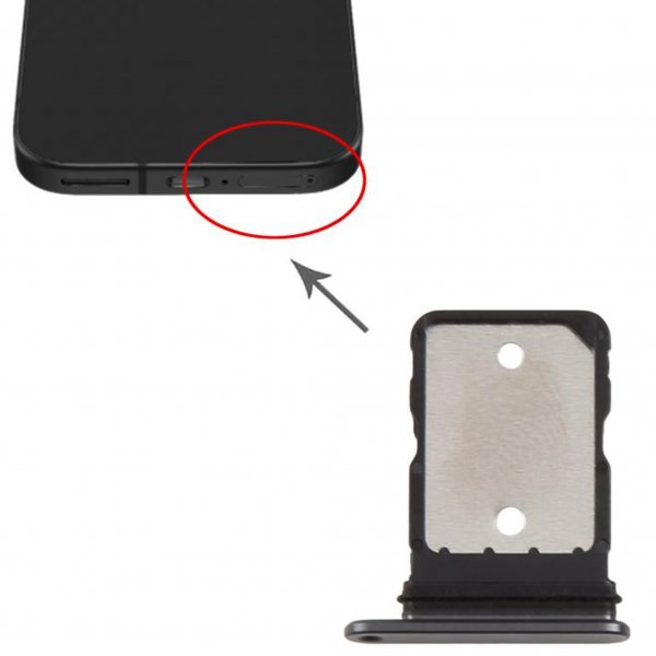 Google Pixel 9a SIM-kortsholder - Sort