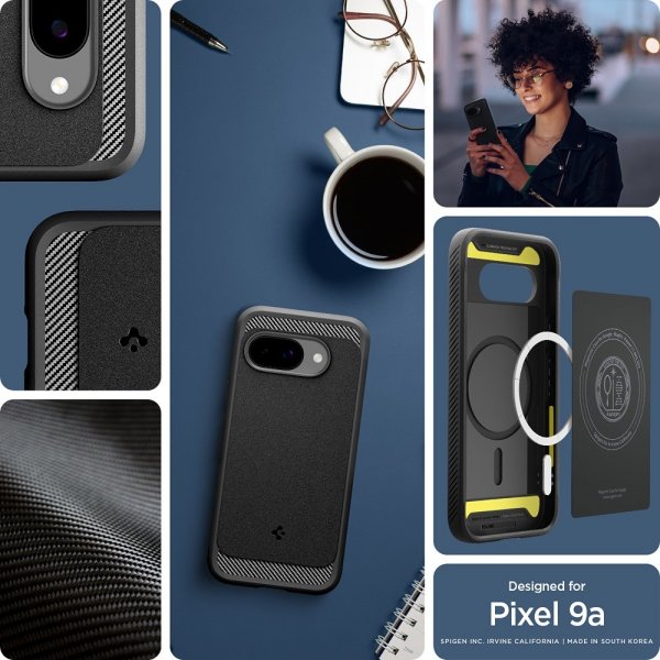 Spigen Google Pixel 9a Cover Rugged Armor MagFit Mat Sort