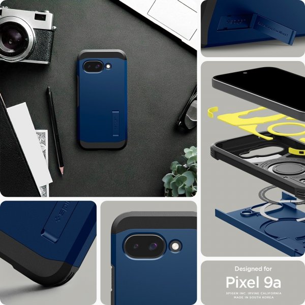 Spigen Google Pixel 9a Cover Tough Armor MagFit Navy Blue