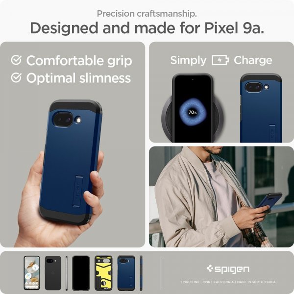 Spigen Google Pixel 9a Cover Tough Armor MagFit Navy Blue