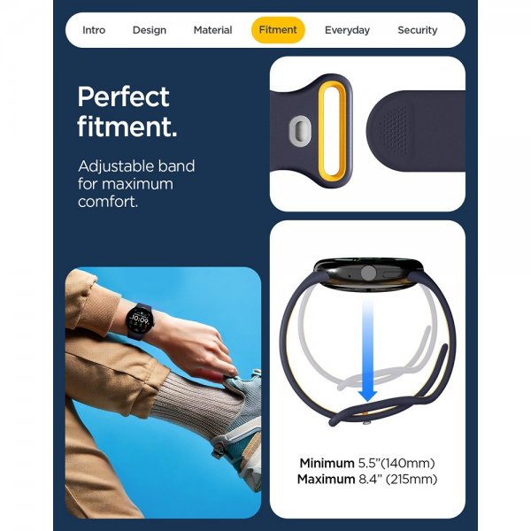 Spigen Google Pixel Watch 1/2/3/4 41mm Rem Nano Pop Blueberry Navy
