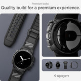 Spigen Google Pixel Watch 1/2/3 41 mm Armbånd og Cover Rugged Armor Pro Sort