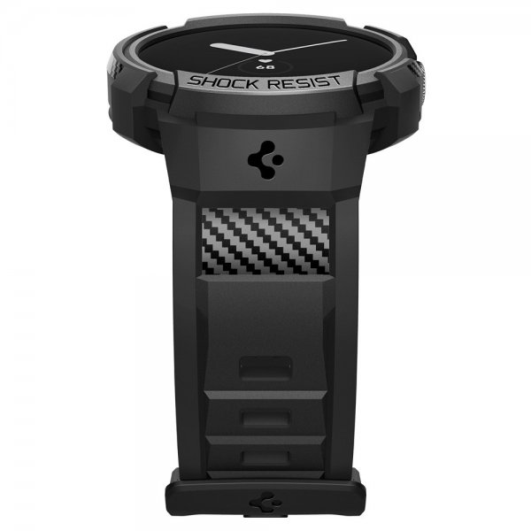 Spigen Google Pixel Watch 1/2/3 41 mm Armbånd og Cover Rugged Armor Pro Sort