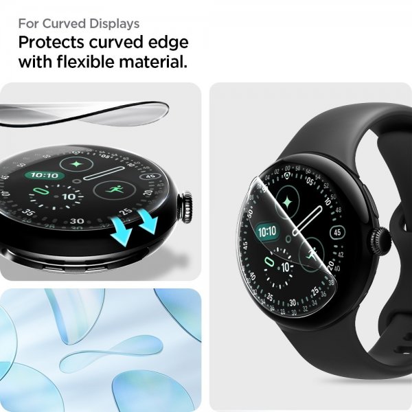 Spigen Google Pixel Watch 3/4 41 mm Skærmbeskyttelse EliteShield EZ Fit 2-pak