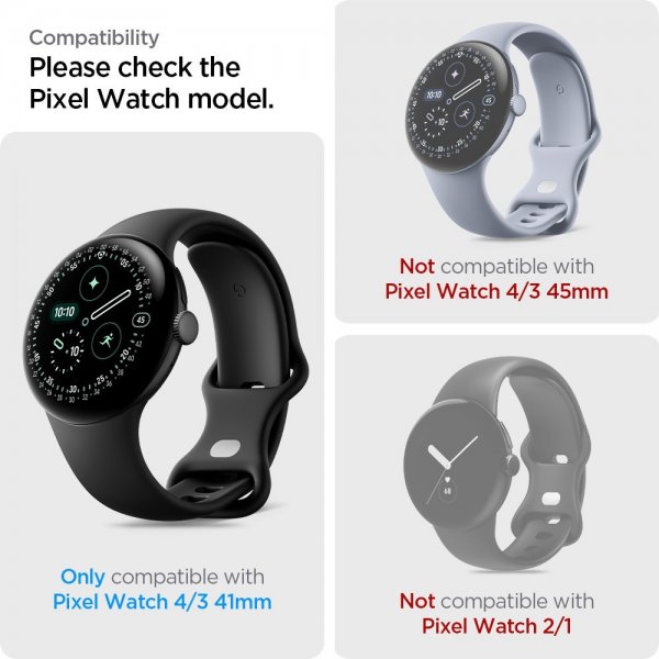 Spigen Google Pixel Watch 3/4 41 mm Skærmbeskyttelse EliteShield EZ Fit 2-pak