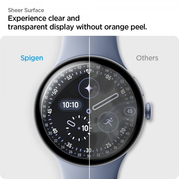 Spigen Google Pixel Watch 3/4 45mm Skærmbeskyttelse EliteShield EZ Fit 2-pak