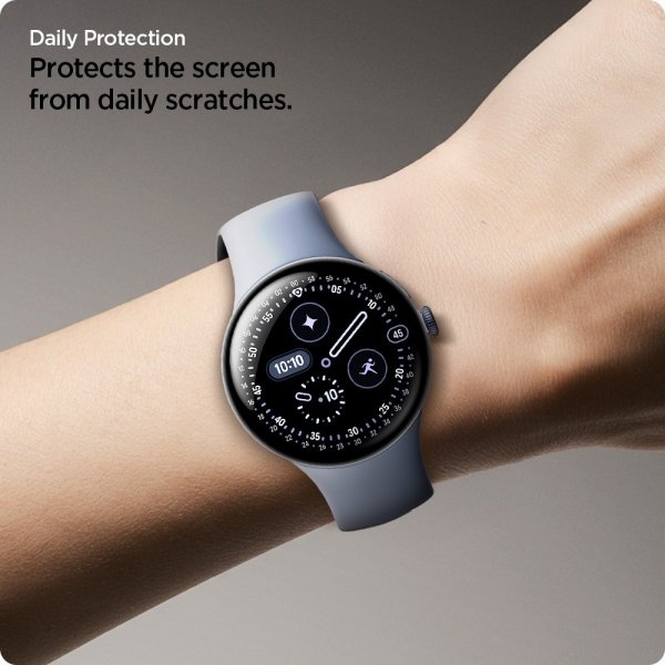 Spigen Google Pixel Watch 3/4 45mm Skærmbeskyttelse EliteShield EZ Fit 2-pak