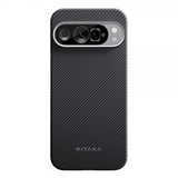 Pitaka Google Pixel 9/Pixel 9 Pro Cover Ultra-Slim Case MagSafe Sort/Grå Twill