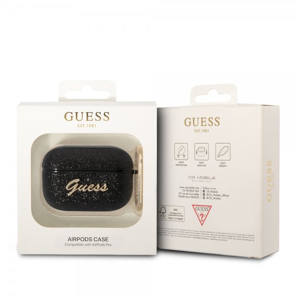 Guess AirPods Pro Cover Glitter Flakes Sort