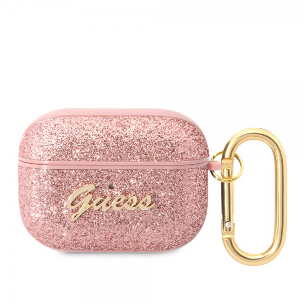 Guess AirPods Pro Skal Glitter Flakes Rosa