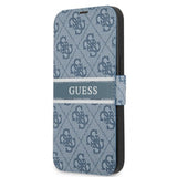 Guess iPhone 13 Pro Cover Printed Stripe Blå