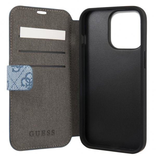Guess iPhone 13 Pro Cover Printed Stripe Blå