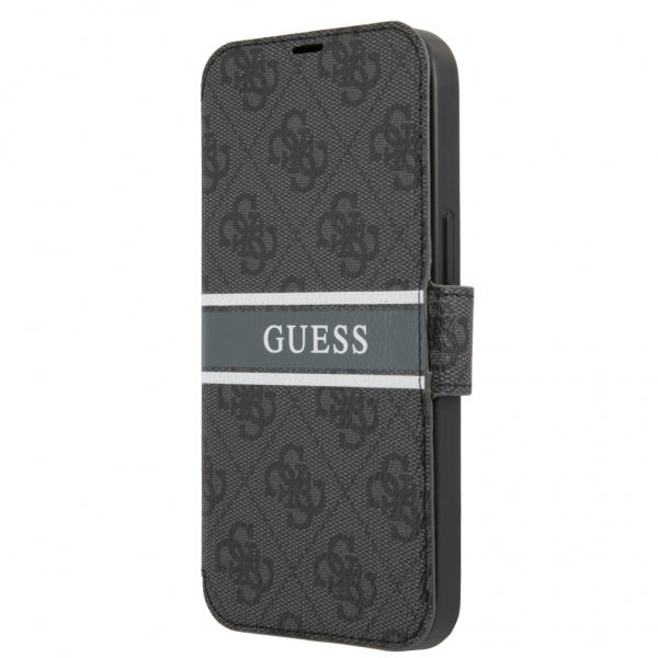 Guess iPhone 13 Pro Cover Printed Stripe Grå