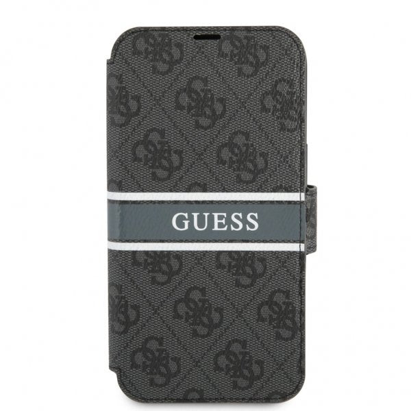Guess iPhone 13 Pro Cover Printed Stripe Grå