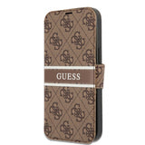 Guess iPhone 13 Cover Printed Stripe Brun