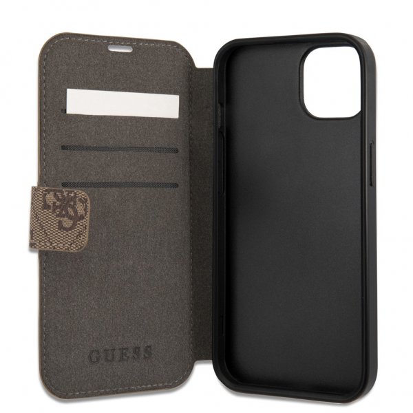 Guess iPhone 13 Cover Printed Stripe Brun