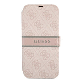 Guess iPhone 13 Etui Printed Stripe Rose