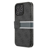 Guess iPhone 13 Pro Max Cover Printed Stripe Grå