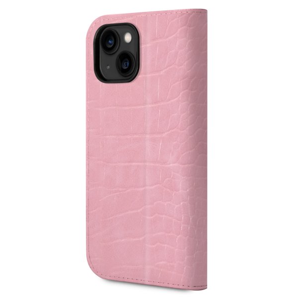 Guess iPhone 14 Plus Cover Croco Rosa