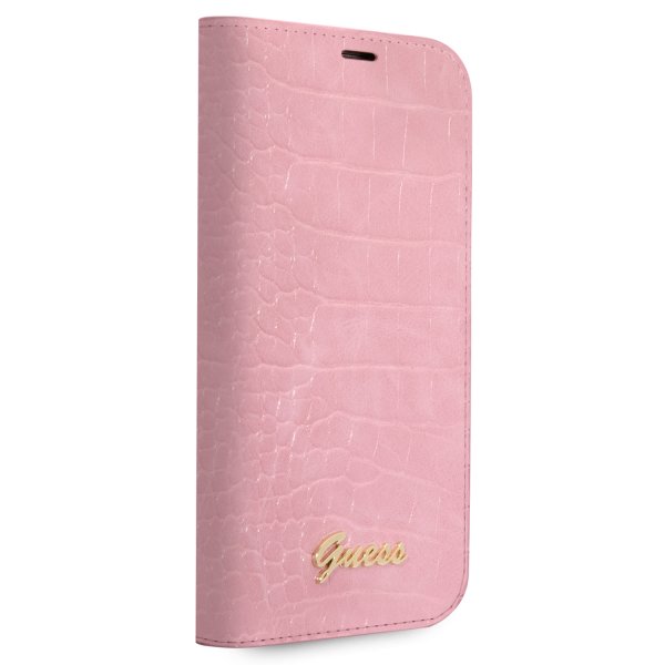 Guess iPhone 14 Cover Croco Rosa