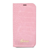 Guess iPhone 14 Pro Max Cover Croco Pink