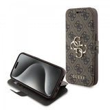 Guess iPhone 15 Pro Cover 4G Logo Brun