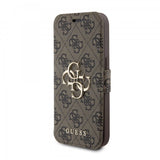 Guess iPhone 15 Pro Cover 4G Logo Brun