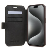 Guess iPhone 15 Pro Cover 4G Logo Brun