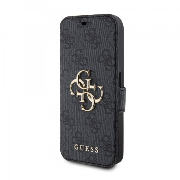 Guess iPhone 15 Pro Cover 4G Logo Grå