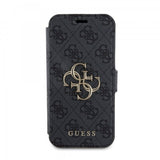 Guess iPhone 15 Pro Cover 4G Logo Grå