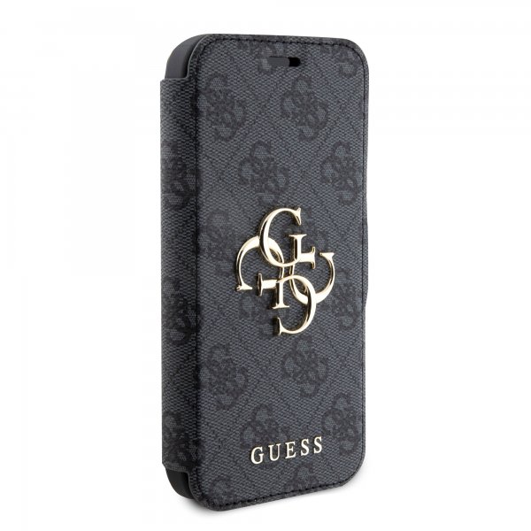 Guess iPhone 15 Pro Cover 4G Logo Grå