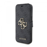 Guess iPhone 15 Cover 4G Logo Grå