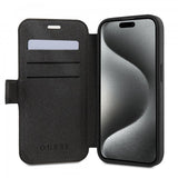 Guess iPhone 15 Cover 4G Logo Grå