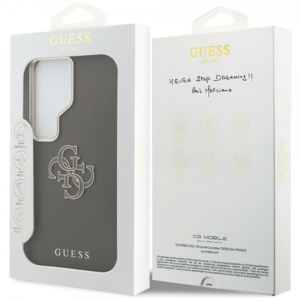 Guess Samsung Galaxy S26 Ultra Cover 4G Logo Grained Brun