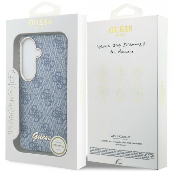 Guess Samsung Galaxy S26 Cover 4G Script MagSafe Blå