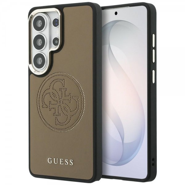 Guess Samsung Galaxy S26 Ultra Cover Perforated Logo MagSafe Brun