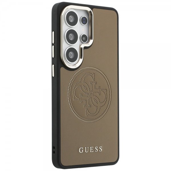 Guess Samsung Galaxy S26 Ultra Cover Perforated Logo MagSafe Brun