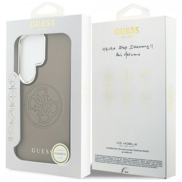 Guess Samsung Galaxy S26 Ultra Cover Perforated Logo MagSafe Brun