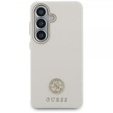 Guess Samsung Galaxy S26 Cover Rhinestone Logo MagSafe Beige