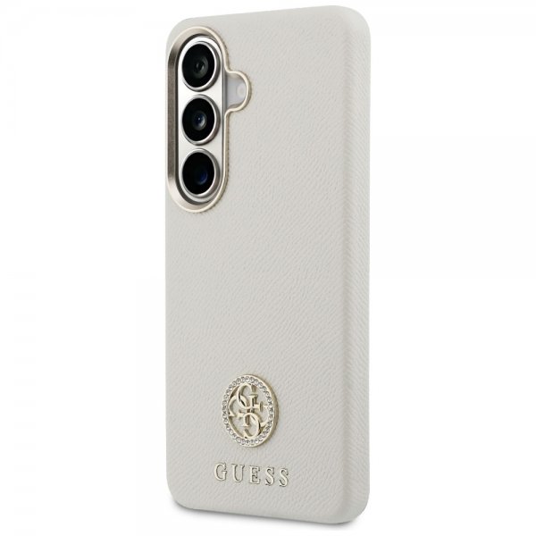 Guess Samsung Galaxy S26 Plus Cover Rhinestone Logo MagSafe Beige