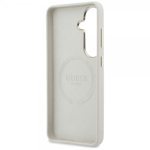 Guess Samsung Galaxy S26 Plus Cover Rhinestone Logo MagSafe Beige