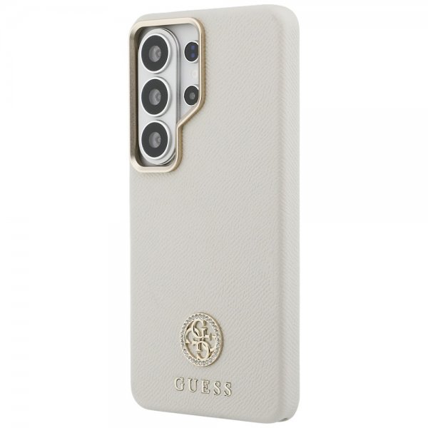 Guess Samsung Galaxy S26 Ultra Cover Rhinestone Logo MagSafe Beige
