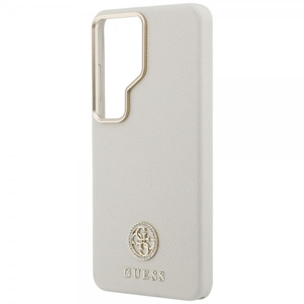 Guess Samsung Galaxy S26 Ultra Cover Rhinestone Logo MagSafe Beige