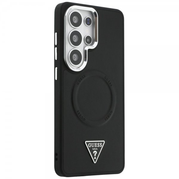 Guess Samsung Galaxy S26 Ultra Cover Triangle Logo Embossed MagSafe Sort